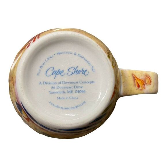Cape Shore Beach Chairs Umbrella Design Harbor Style Coffee Mug Barbara Bayer - Picture 5 of 6